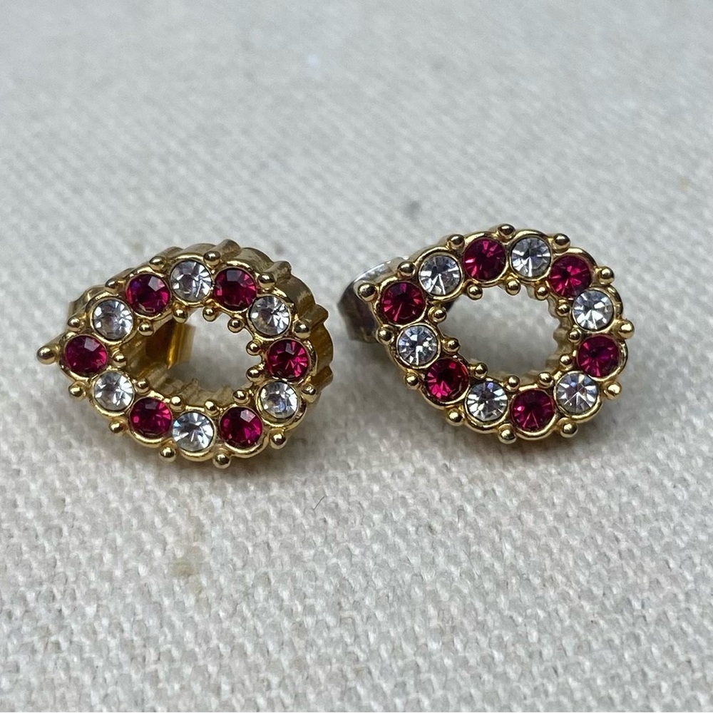 Vintage AVON Golden Wreath Earrings - Picture 2 of 5